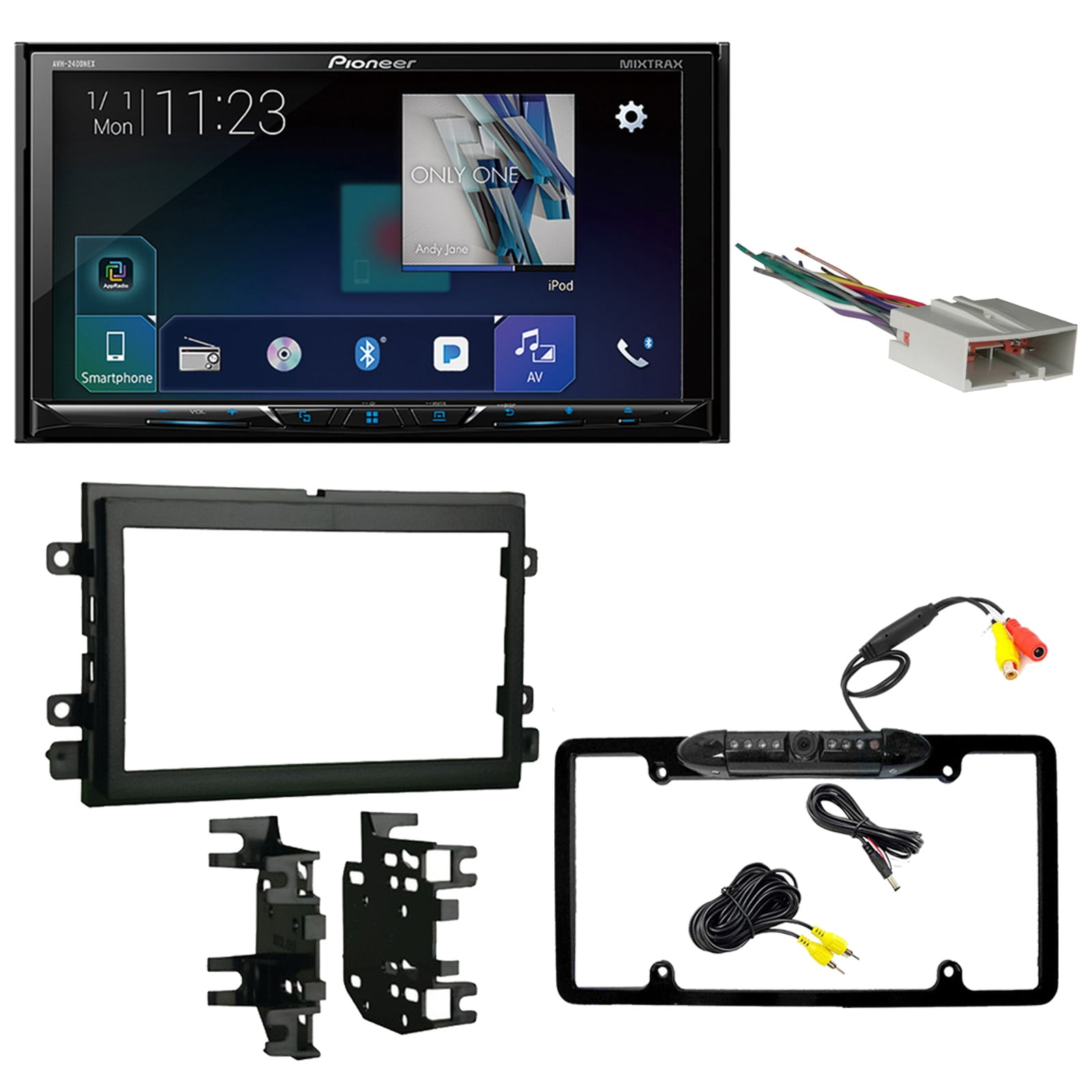 Pioneer AVH2400NEX 2Din Multimedia Receiver w/ 7" Display Metra 95