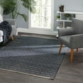 thumbnail image 2 of Optic Diamond Navy/Ivory Handwoven Cotton Rug, 5' x 8', 2 of 6