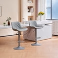 thumbnail image 3 of YOUNIKE Bar Stools with High Back Soft Cushion Set of 2 Adjustable Swivel Bar Chairs Counter Stools,Gray, 3 of 11