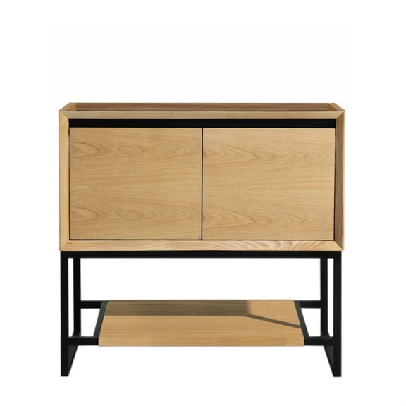 Laviva Alto 36" Oak Wood and Stainless Steel Cabinet in California White Oak