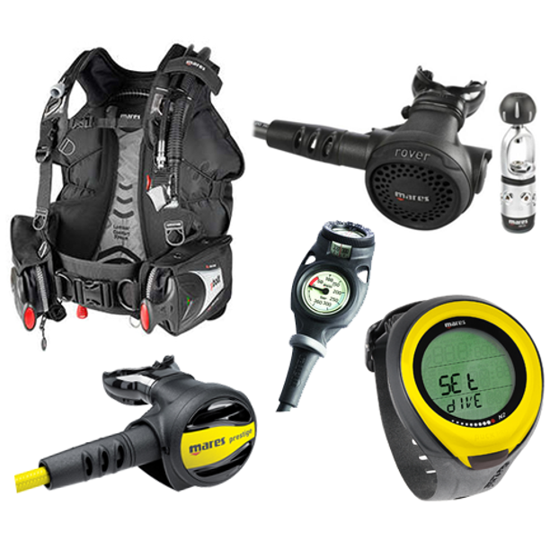 Mares Rover Deluxe Scuba Package with Wrist Computer