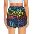 thumbnail image 2 of Lsque Magical Mushrooms and Flowers Printed Women's Running Shorts with Liner Pockets,Elastic Quick Dry Workout Athletic Gym Yoga Shorts,Womens High Waist Shorts-Medium, 2 of 9
