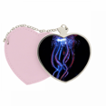 thumbnail image 1 of Océan Méduses Science Nature Image Miroir Voyage Sac à Main Maquillage Coeur Rose, 1 of 4