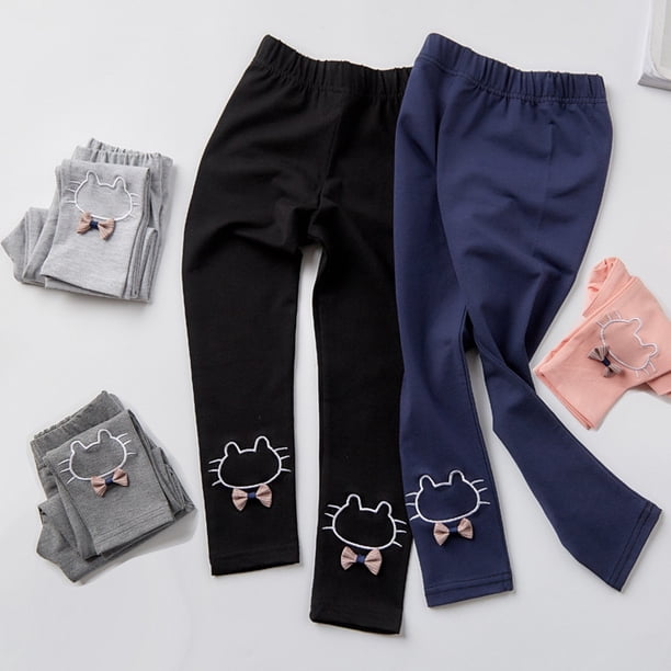 2-9T Kids Pants Autumn Big Pp Cotton Leggings for Girls Baby Bow Long Trousers Fashion Children girl Princess Legging6100 He Qiyong unisex