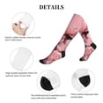 thumbnail image 5 of Lsque Delicate Pink Carnations Pattern Sport Compression Socks for Men & Women 15-20 mmHg Knee High Nurse Pregnant Running Medical and Travel Athletic, 5 of 6
