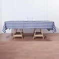 thumbnail image 2 of Efavormart 60x102" Navy Blue Perfect Picnic Inspired Checkered Polyester Tablecloths For Party Event Decor, 2 of 5