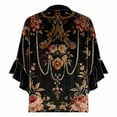 thumbnail image 6 of ICHUANYI Womens 3/4 Length Sleeve Tops Summer Ruffle Sleeve Blouses V-Neck Lace T-Shirts Dressy Casual Top, 6 of 6