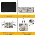 thumbnail image 4 of Pink Background Delicate Blossom Pattern Waterproof Picnic Blanket with Foldable Zipper, Suitable for Outdoor Use, Suitable for Travel, Camping, Beaches, Parks, Grasslands, Picnic Blanket Accessories, 4 of 8
