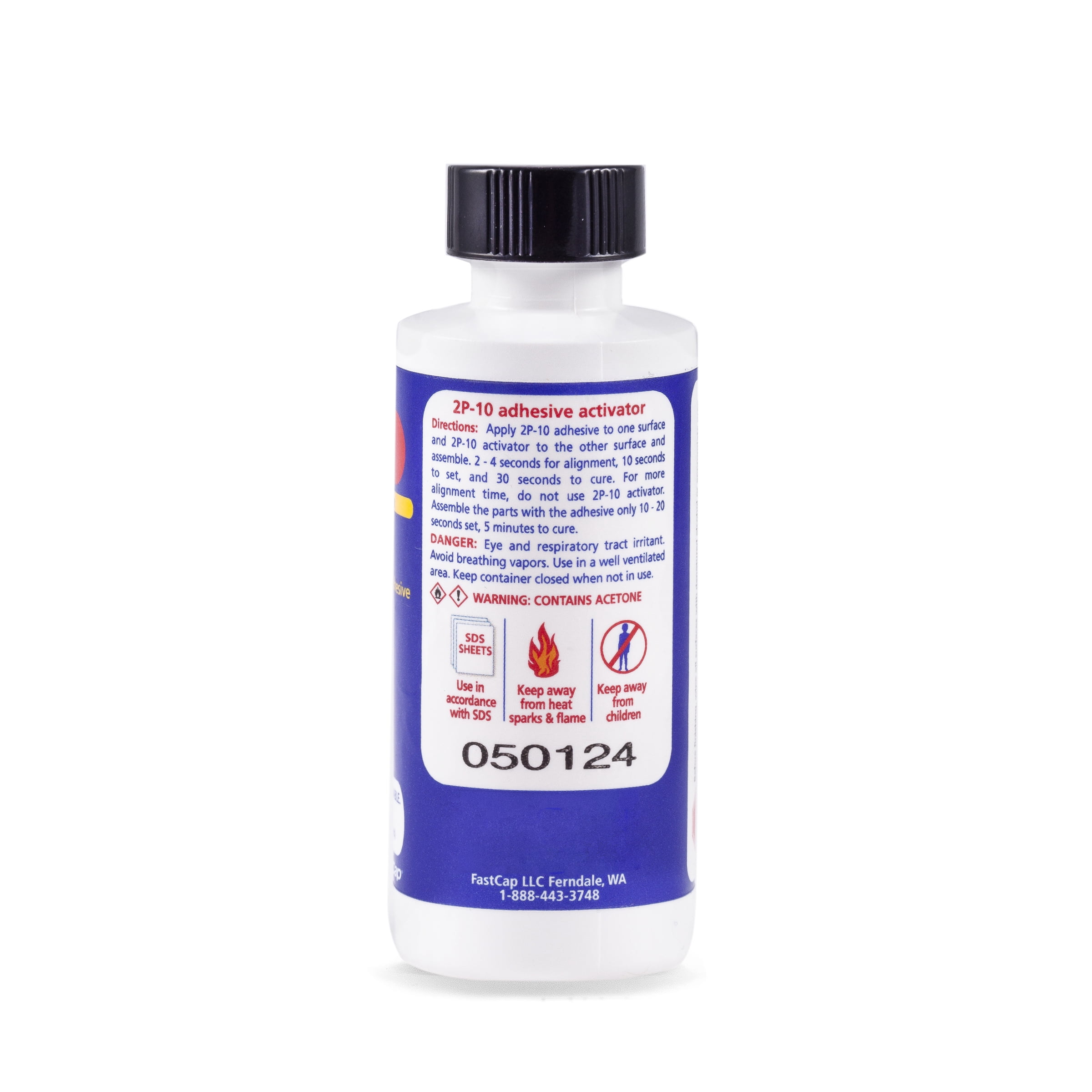 FastCap 2P-10 ACT 2 OZ 2 oz Bottle 2P-10 Adhesive Activator - 8 x 3 in.