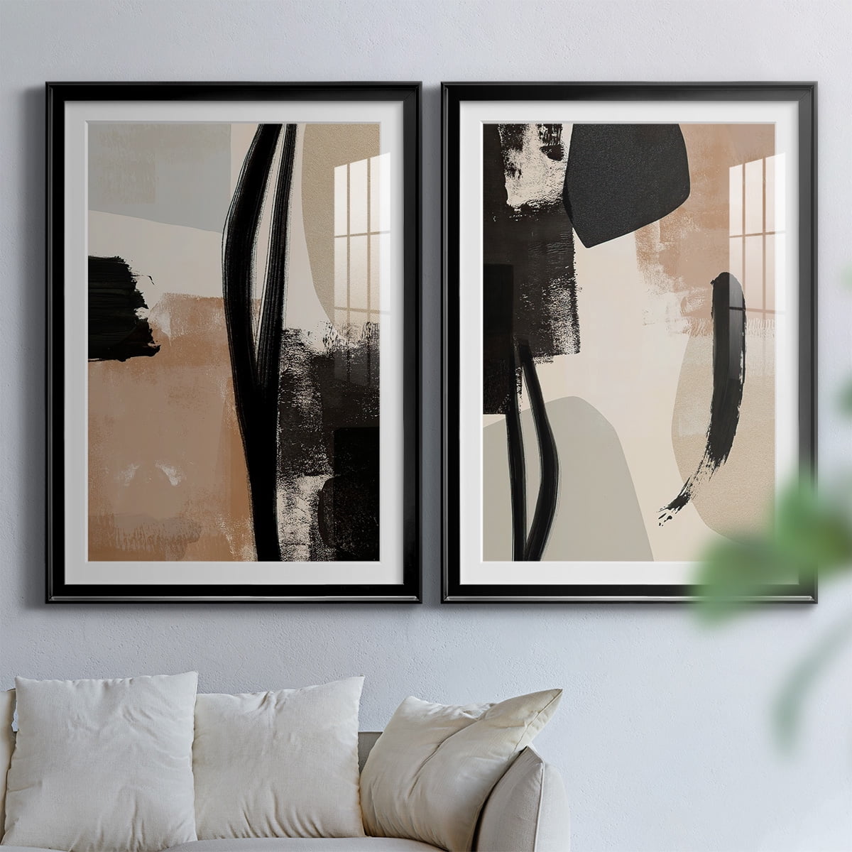 Wexford Home Selective Arrangement I Premium Framed Print, 22.5" x 30.5" - Ready to Hang, Black (Set of 2)