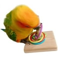 thumbnail image 4 of Juguetes para pájaros, juguetes de mesa para trucos de pájaros, entrenamiento de baloncesto, apilamiento de anillos de color, juguetes para masticar loros, juguetes para forar, juegos educativos,, 4 of 7