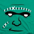 thumbnail image 2 of Popfunk Halloween Frankenstein Costume Unisex Adult Heather T Shirt, Kelly Green Heather, X-Large, 2 of 3