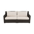 thumbnail image 4 of Better Homes & Gardens Bellamy Sofa, Dark Brown Wicker/Cream Cushions, 4 of 6