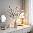 thumbnail image 2 of Artificial Silver Flower Stems Faux Metallic Roses, Bendable Branches For Home Vase Centerpiece, Wedding Party Farmhouse Table Arrangement Decor And Display, 2 of 6