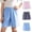 #0500-Blue, variant on Ceisia 5-16 Years 3 Pack Kids Boys Girls Solid Soft Cotton Loose Fit Casual Lounge Bermuda Shorts Home Sleep Bottoms (Blue 6 Years) Father's Day Gift