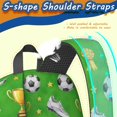 thumbnail image 5 of Soccer and Trophy Green Pattern 17" School Backpacks for Teens,Waterproof Oxford Fabric,S-Shape Padded Straps for School,Travel,Hiking,Camping, 5 of 6