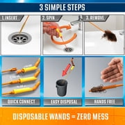 FlexiSnake Drain Weasel Pro Snake Hair Clog Remover, Starter Kit 2 Pack