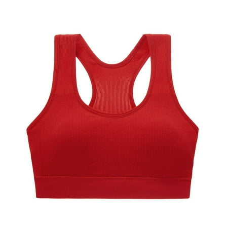 Snksdgm Women s Plus Easter Shirts Womens White Tank Top Women s Solid Color Push Up No Rims Sports Back Yoga Bra Running Fitness Shockproof Vest Underwear