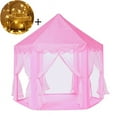 thumbnail image 6 of Princess Castle Tent for Girls Fairy Play Tents for Kids with Star Lights, Hexagon Playhouse with Fairy Star Led Lights Toys for Children or Toddlers Indoor or Outdoor Games (Pink), 6 of 9