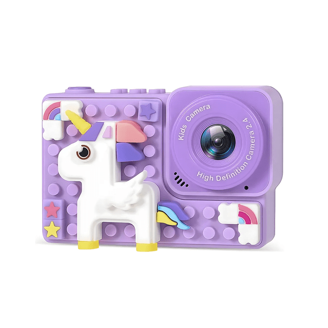 "Cámara Digital Niños Hd Juguete Foto Video 32gb Doble Lente Lab.G Morado "