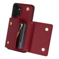 thumbnail image 6 of Nalacover Case for Samsung Galaxy A13 4G, Crossbody Wallet Case with Card Slots Holder, PU Leather Lanyard Shoulder Strap Purse Cover with Kickstand Shockproof Case, Red, 6 of 8