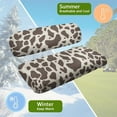 thumbnail image 6 of Pzuqiu Cow Print Golf Cart Accessories Seat Covers Brown Lightweight Golf Blanket Breathable Stretchable Protective Cushion Fits for EZGO Club Car and More 2 Person Seats Golf Carts, 6 of 7