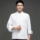 thumbnail image 3 of Naiovety Uniforme de Chef, delantal de cocina de manga larga de poliéster con bolsillos delanteros, suministros profesionales para el hogar de Blanco 3XL, 3 of 6