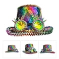 thumbnail image 6 of JZROCKER Goggles Rivet Studded Marine Hat for Casual and Formal Event Sequins Hat for Music Festival Roleplay Headwear, 6 of 8