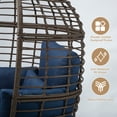 thumbnail image 4 of MeetLeisure Outdoor / Indoor Egg Chair with Ottoman & Cushions,Blue, 4 of 8