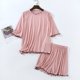 thumbnail image 4 of Pijama de manga tres cuartos para Mujer, traje de pantalón corto, ropa de casa, ropa de dormir informal, conjunto de verano, 4 of 5