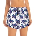 thumbnail image 2 of Balery Boho elephant Pantalones cortos deportivos para mujer con forro y dos bolsillos, elásticos, para entrenamiento, gimnasio, yoga-X-Large, 2 of 7