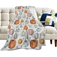 thumbnail image 3 of Fall Throw Blanket Fall Decor Autumn Pumpkin Leaves Flannel Fleece Blanket Gifts for Girls Boys Farmhouse Super Warm Soft Cozy Plush Lightweight Seasonal Bedding Blanket for Couch Kids Adult 50"X40", 3 of 8