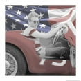 thumbnail image 2 of Michaels, Jerry 12x12 White Modern Wood Framed Museum Art Print Titled - James Dean Flag W Border, 2 of 4