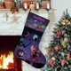 thumbnail image 1 of Los Doomies Tema: Calcetines de Navidad, fino lino blanco para colgar en escaleras y chimenea, decoración navideña para el hogar, regalo de Navidad. 45cm × 32cm, 1 of 5