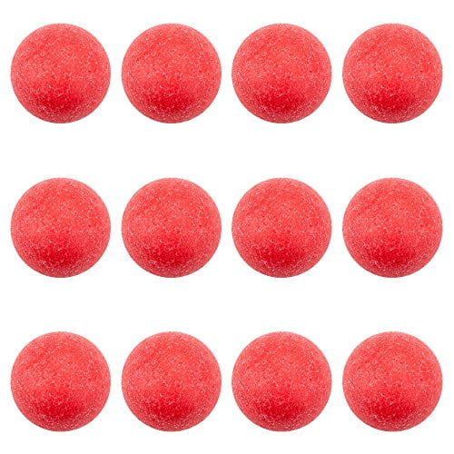 Brybelly Foosballs Texturés Rouge pour Tables de Baby-Foot Standard (Pack de 12)