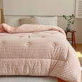 thumbnail image 6 of Honeeladyy Queen Size Lightweight Quilt, Spring Quilt, Fall Comforter, Lightweight Comforter, Ultra Soft Comfortable Breathable Cotton Quilt for Dorm Home Office (Pink, 59x78x1.18in), 6 of 8