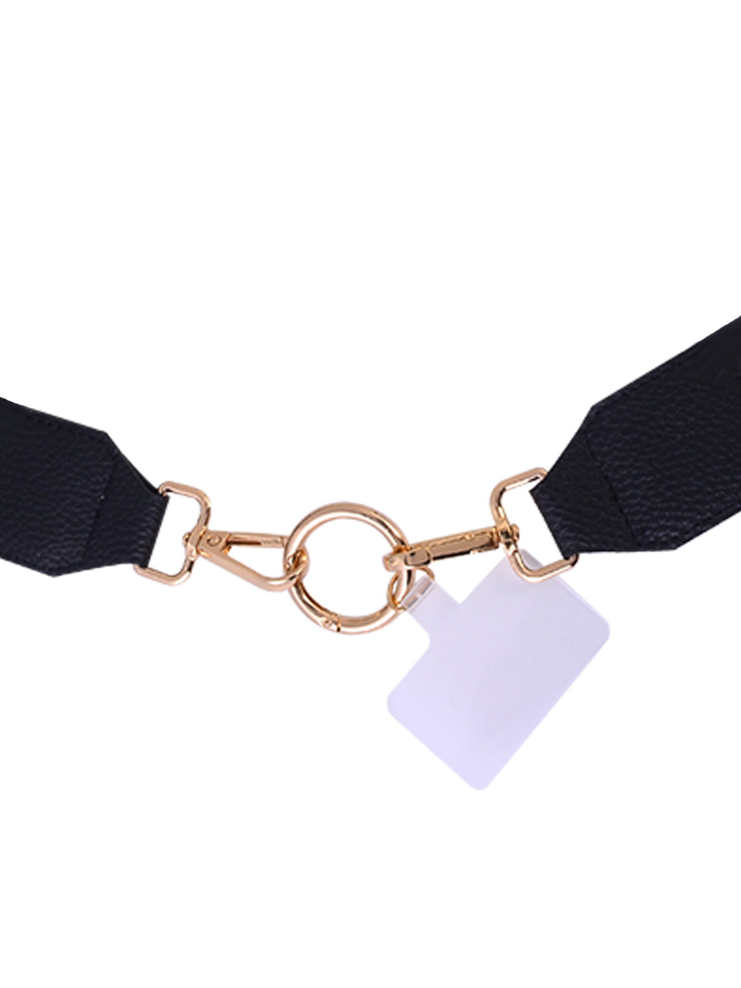 Solutions Solid Black Phone Strap and Wallet