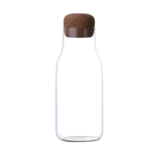 Practical Glass Grains Storage Tank Portable Storage Jar Sealed Can Food Container for Home (Size L 700ml)