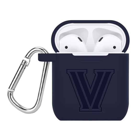 Villanova Wildcats Engraved Silicone Case Cover Compatible with Apple AirPods Gen 1 & 2 (Navy) by Affinity Bands