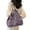 Purple, variant on Large Capacity Woven Tote Shoulder Bag for Work Commute Daily Casual