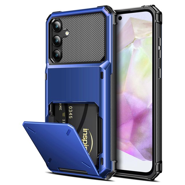 Funda Cartera COOYA para Samsung Galaxy A35 6.6" Doble Capa Azul