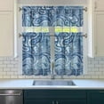 thumbnail image 3 of Kitchen Curtains 36 Inch Short - 3 Panel Set, Rod Pocket Window Curtain, Boho Floral Tribal Style, 100% Polyester for Farmhouse, Kitchen, Cafe, Bedroom, Easy Wash, 3 of 6