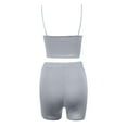 thumbnail image 5 of REALiKUN Women's Yoga Outfit Seamless Workout Set High Waist Exercise Shorts Pants Gym Tracksuits Gray L, 5 of 7