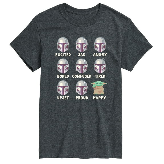 Star Wars - The Mandalorian Moods - Men's Short Sleeve Graphic T-Shirt