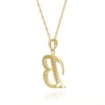 thumbnail image 2 of Galaxy Gold 14K Yellow Gold Natural Diamonds Initial "B" Pendant Necklace - April Birthstone - Strength & Brilliance - 16" to 24" - Fine Jewelry for Women, 2 of 3