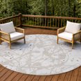 thumbnail image 6 of Addison Rugs Chantille Indoor/Outdoor Transitional Abstract Ivory Machine Washable Round Rug, 8' x 8', 6 of 7