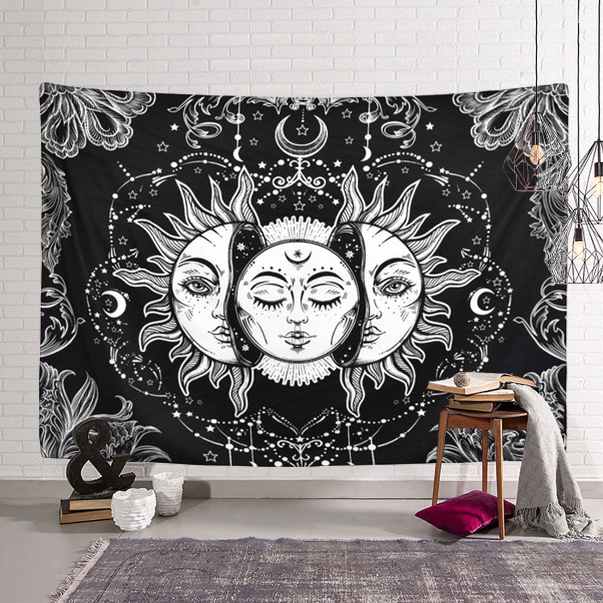 Dark Style Gothic Tapestry Psychedelic Wall Hanging Blanket Art Home Wall Decor 