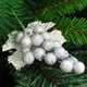 thumbnail image 2 of Hojas de Oreja de Artificiales de Navidad Árbol de Navidad Arreglo Colgante Decoración PICK - Plata Gloria Artificial de la fruta, 2 of 5