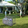 thumbnail image 3 of Outdoor Storage, Double Layer Poolside Float Storage, Patio Poolside Float Storage Basket,PE Rattan Outdoor Pool Caddy with Rolling Wheels for Floaties,Beach-Sturdy,Hollow Grey…, 3 of 8