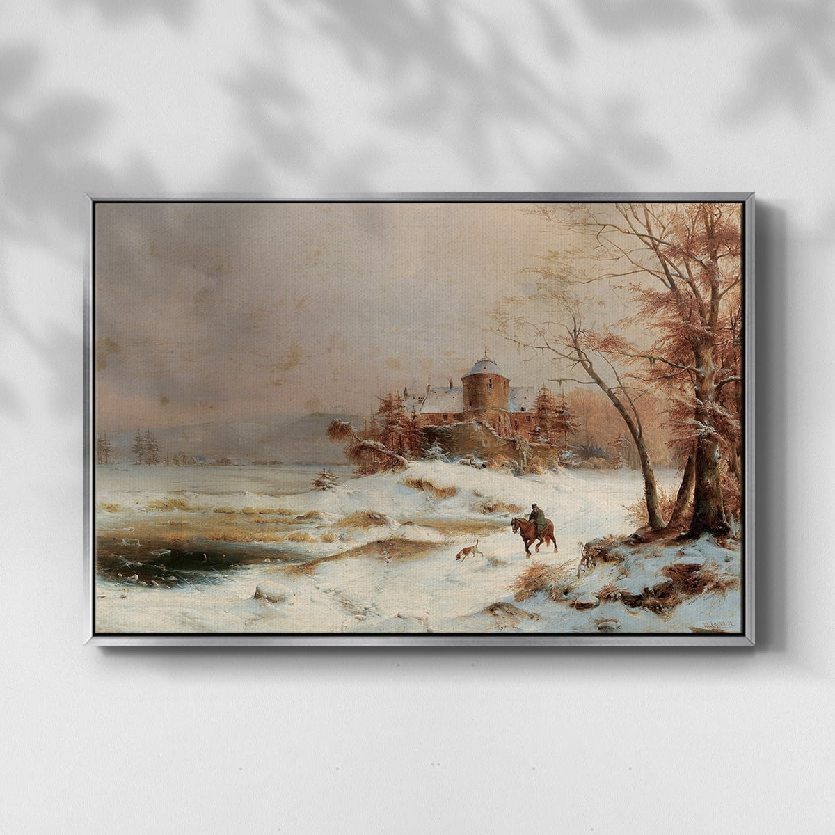 Vintage Landscape-CDIV By Wexford Home Framed in Silver Wood Gallery Wrapped Canvas 17 in. x 25 in.